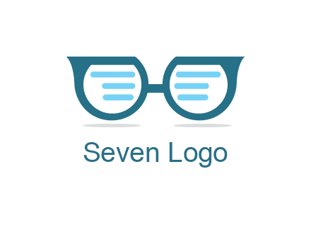 text in glasses logo