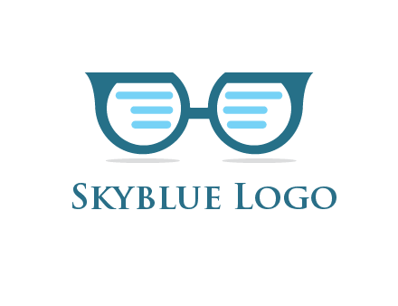 text in glasses logo