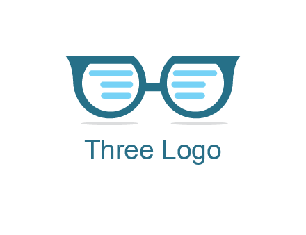 text in glasses logo