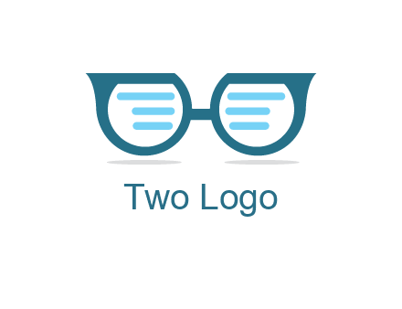 text in glasses logo