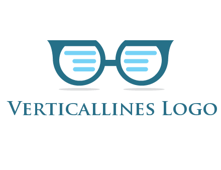 text in glasses logo