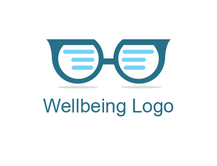 text in glasses logo