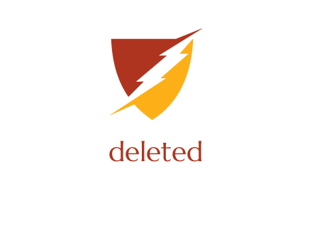 lightning bolt in shield logo