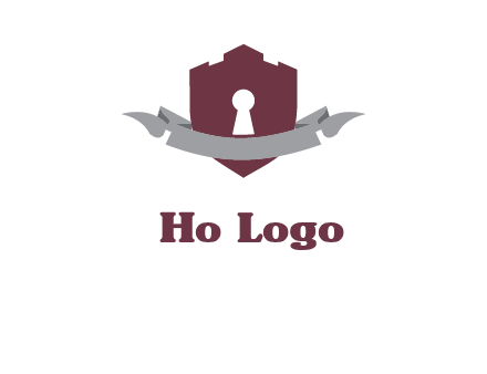 keyhole in shield logo