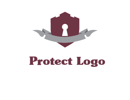 keyhole in shield logo
