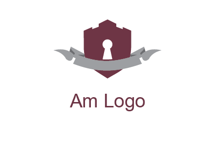 keyhole in shield logo