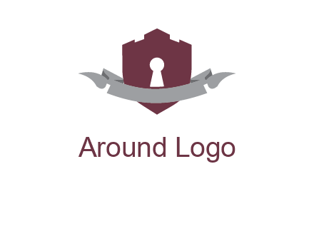 keyhole in shield logo