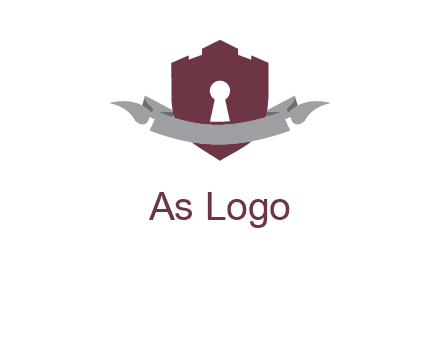 keyhole in shield logo