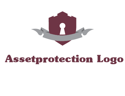 keyhole in shield logo