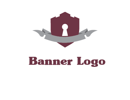 keyhole in shield logo