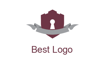 keyhole in shield logo