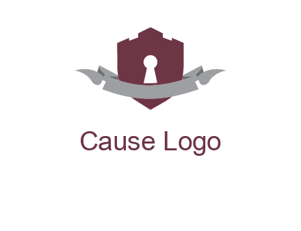 keyhole in shield logo