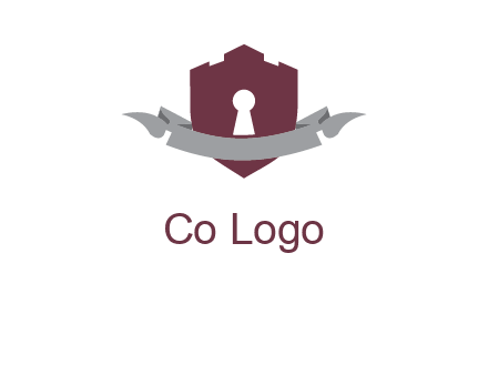 keyhole in shield logo