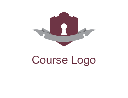 keyhole in shield logo