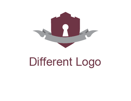 keyhole in shield logo