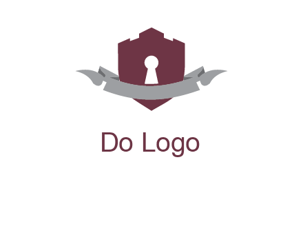 keyhole in shield logo