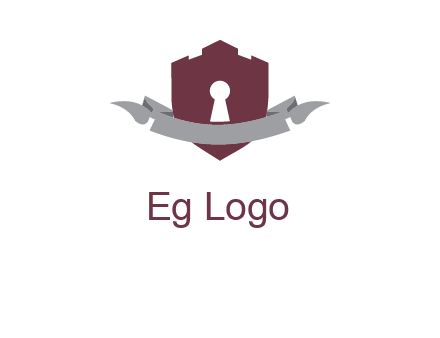 keyhole in shield logo
