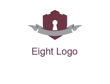 keyhole in shield logo