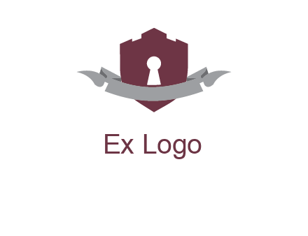 keyhole in shield logo