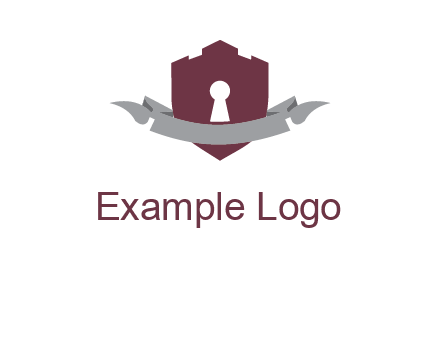 keyhole in shield logo