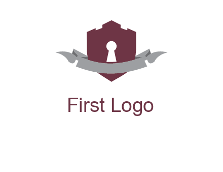 keyhole in shield logo