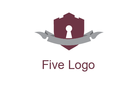 keyhole in shield logo