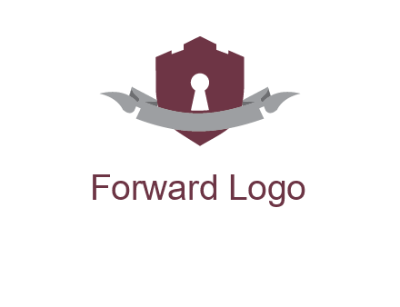 keyhole in shield logo