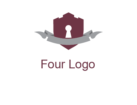 keyhole in shield logo