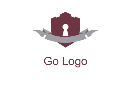 keyhole in shield logo