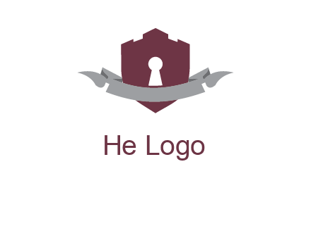 keyhole in shield logo