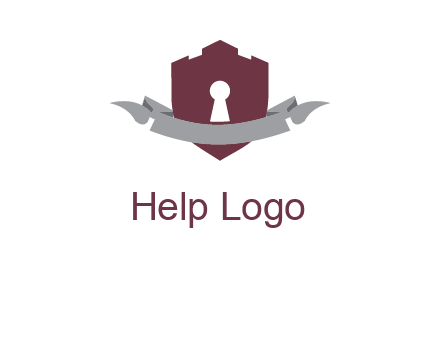 keyhole in shield logo