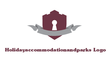 keyhole in shield logo