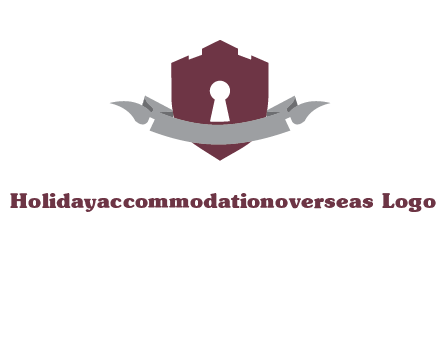 keyhole in shield logo
