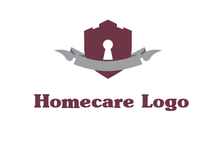 keyhole in shield logo