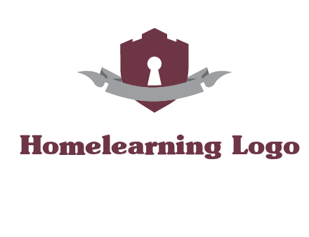 keyhole in shield logo