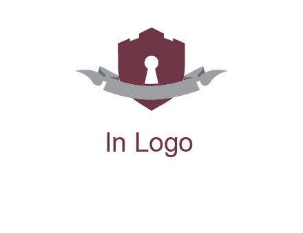 keyhole in shield logo