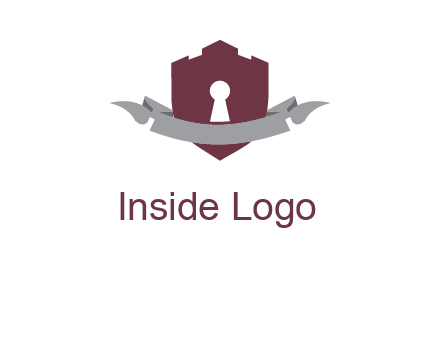 keyhole in shield logo