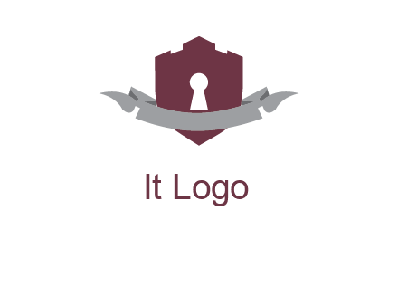 keyhole in shield logo