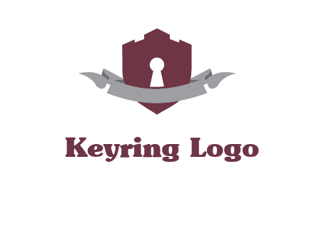 keyhole in shield logo