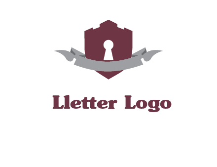 keyhole in shield logo