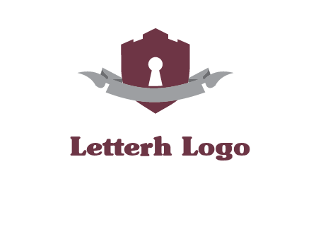 keyhole in shield logo