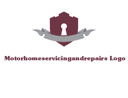 keyhole in shield logo