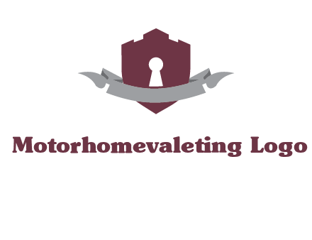 keyhole in shield logo