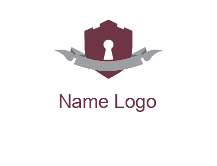 keyhole in shield logo