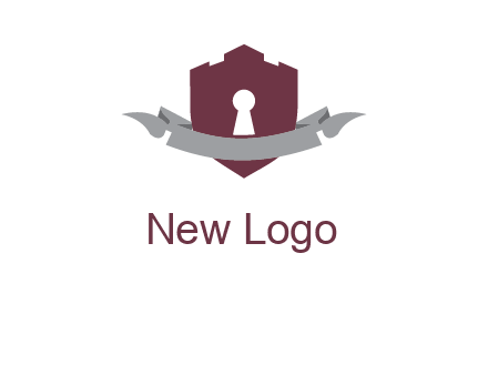 keyhole in shield logo