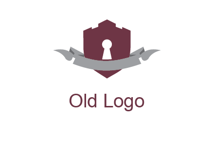 keyhole in shield logo