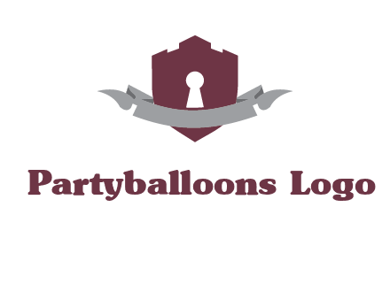 keyhole in shield logo