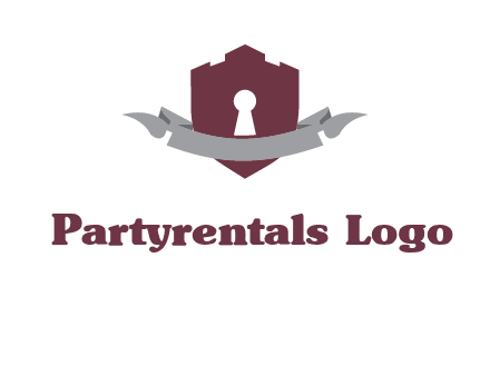 keyhole in shield logo