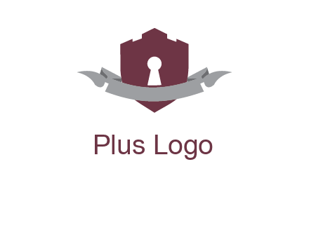 keyhole in shield logo