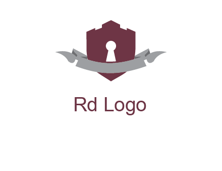 keyhole in shield logo